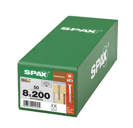 SPAX Tellerkopschroef Verzinkt DK Deeldraad T40 50st-918636