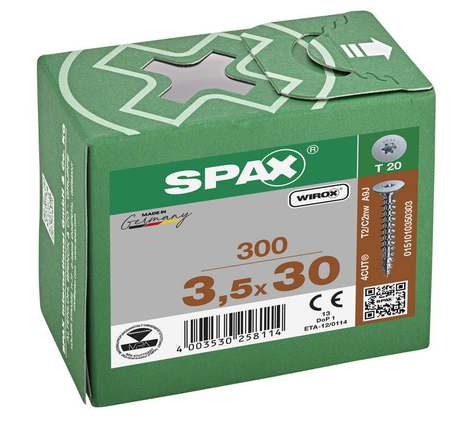 SPAX Achterwandschroef Verzinkt Voldraad 300st-918644