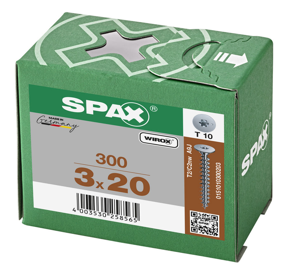 SPAX Achterwandschroef Verzinkt Voldraad 300st-918645