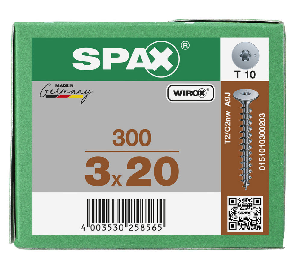 SPAX Achterwandschroef Verzinkt Voldraad 300st-918645