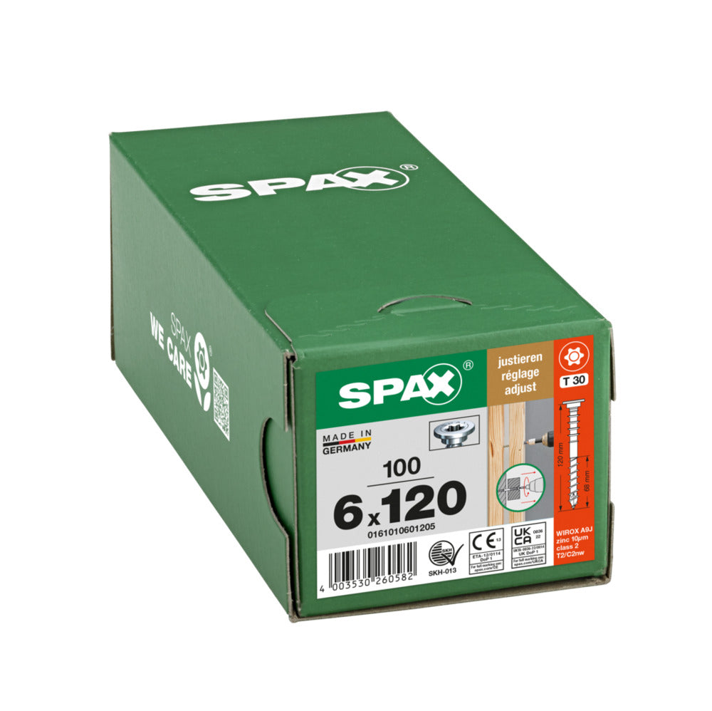 SPAX Stelschroef Verzinkt PK Deeldraad T-STAR Plus T30 100st-918649