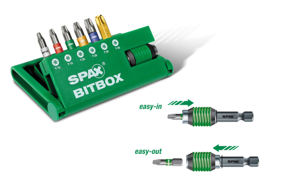 SPAX Bitbox T-STAR Plus 6 Bits T10 T15 T20 T25 T30 T40 Bithouder-918650