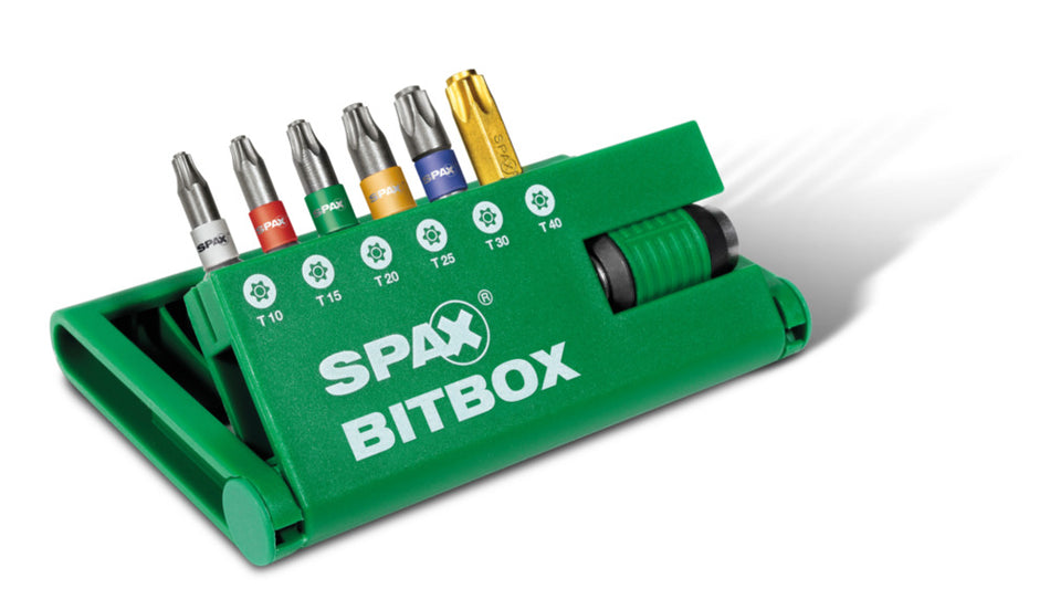 SPAX Bitbox T-STAR Plus 6 Bits T10 T15 T20 T25 T30 T40 Bithouder-918650