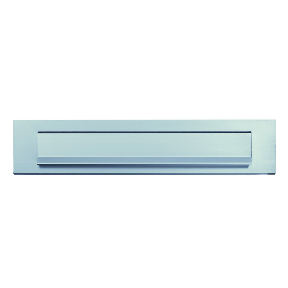 AXA Briefplaat RVS Zilver Rechthoekig Met Klep/Regenrand 340x80mm-920537