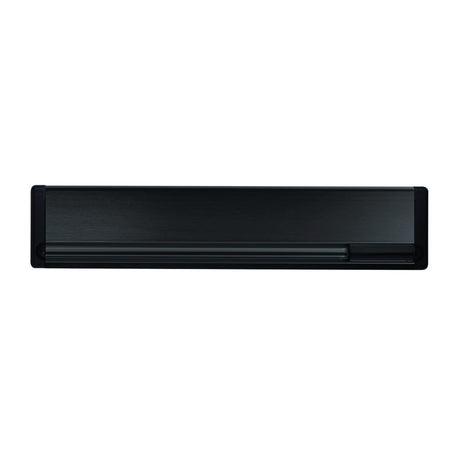 AXA Briefplaat RVS Zwart Rechthoekig Met Klep/Regenrand 340x80mm-920543