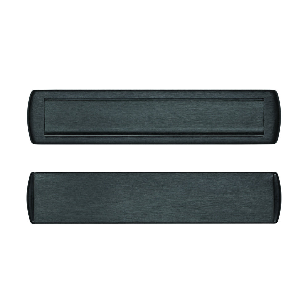 AXA Brievenbus Tochtklep en Schacht Rechthoek RVS Zwart 340x76mm-920549