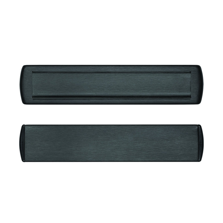 AXA Brievenbus Tochtklep en Schacht Rechthoek RVS Zwart 340x76mm-920549