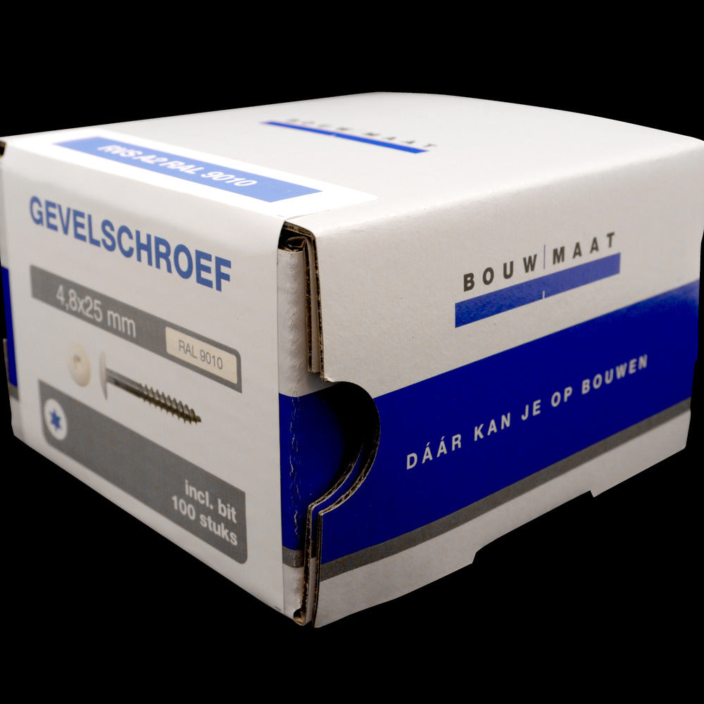 Bouwmaat HPL Schroef RVS Gebroken Wit T20 100st-921080