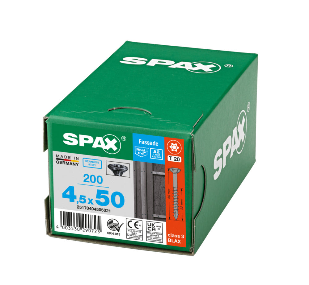 SPAX Gevelschroef RVS A2 VK Deeldraad Zwart T20-921987