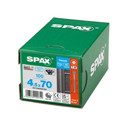 SPAX Gevelschroef RVS A2 VK Deeldraad Zwart T20-921989