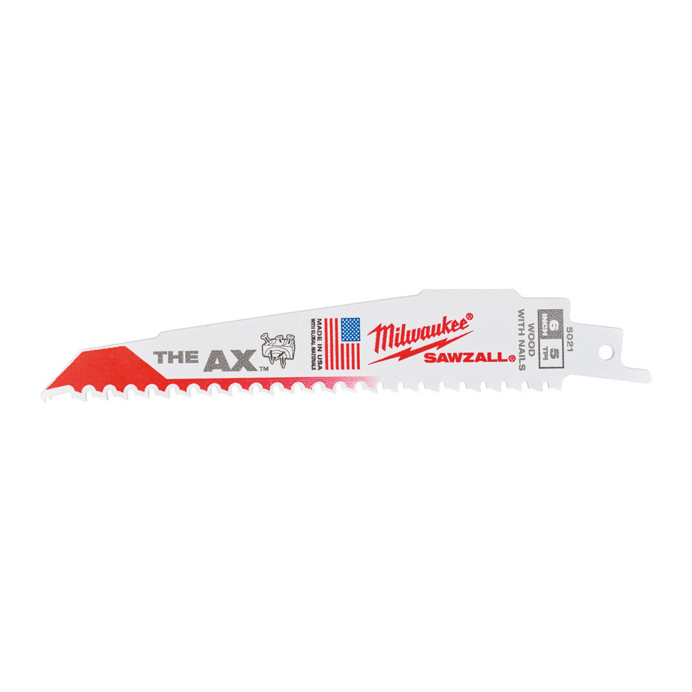 Milwaukee Reciprozaagblad Sawzall Hout AX 5-Tpi 5st-927751