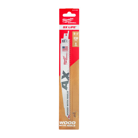 Milwaukee Reciprozaagblad Sawzall Hout AX 5-Tpi 5st-927752