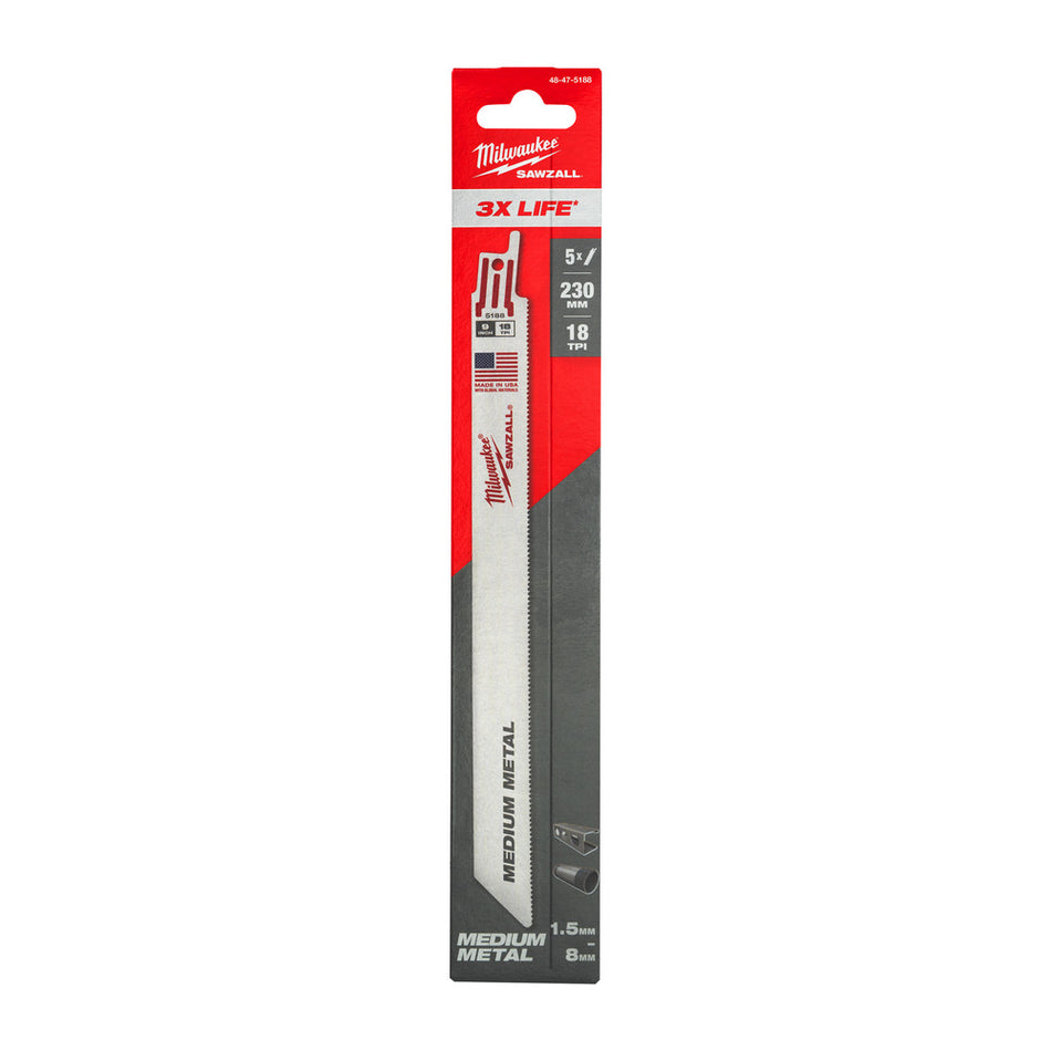 Milwaukee Reciprozaagblad Sawzall Metaal Thin Kerf 18-Tpi-927762
