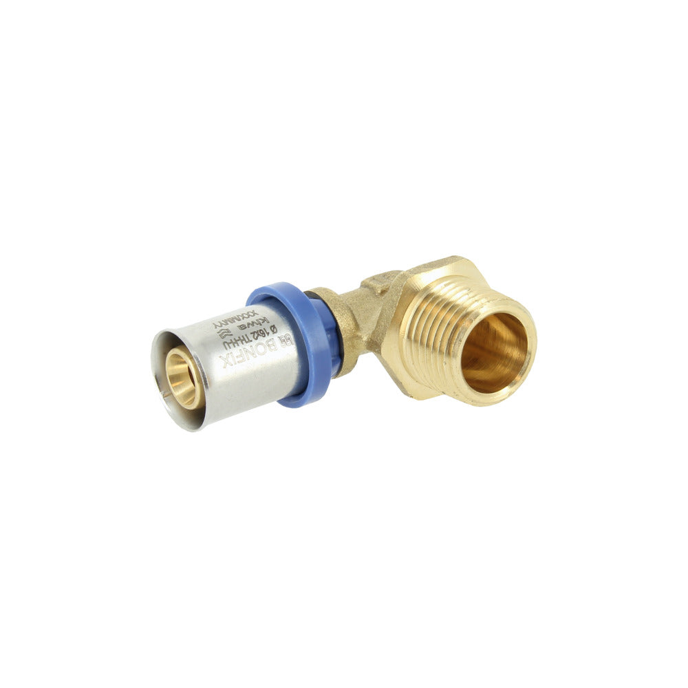 BONFIX Alu-pers Kniekoppeling 1/2" bu.dr. x16mm 80st-939865