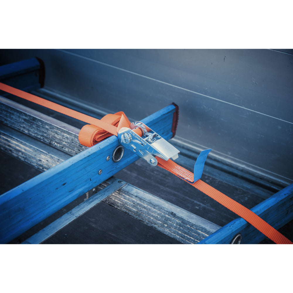Konvox Spanband 25mm Met Ratel En Haak CD 5 400/800daN Oranje 5m-941054