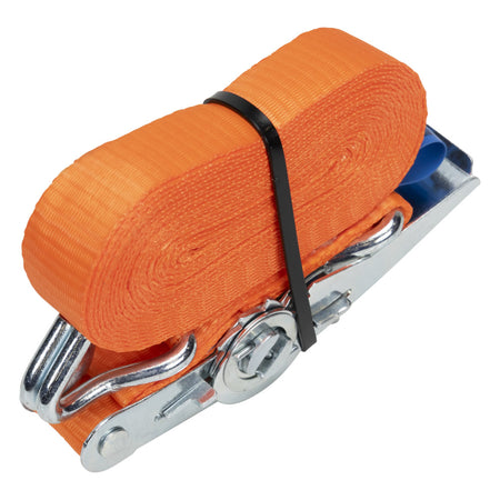Konvox Spanband 25mm Met Ratel En Haak CD 5 400/800daN Oranje 5m-941054