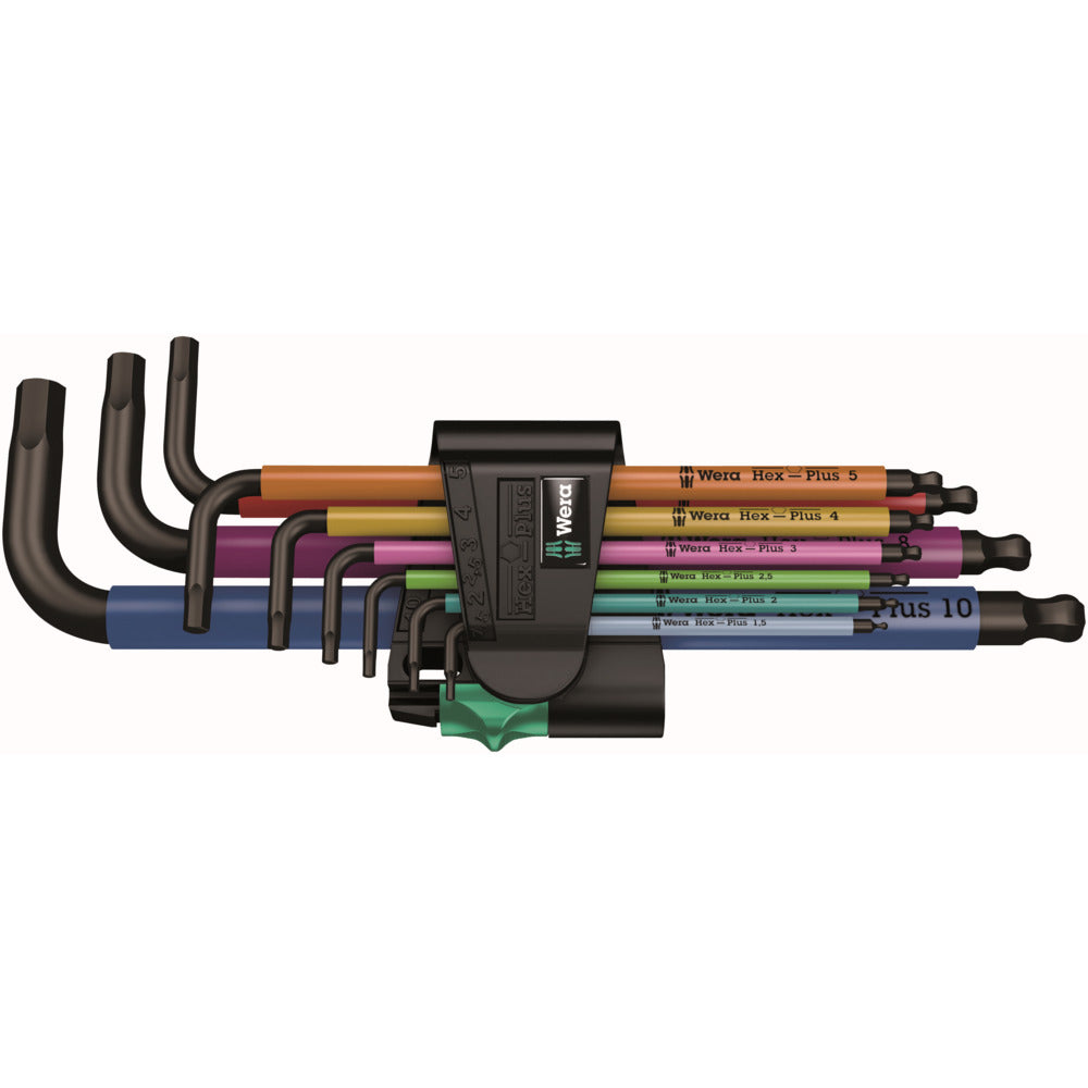 Wera 950/9 Hex-Plus Multicolour 1 SB Stiftsleutelset Metrisch BlackLaser 9-Delig-943343