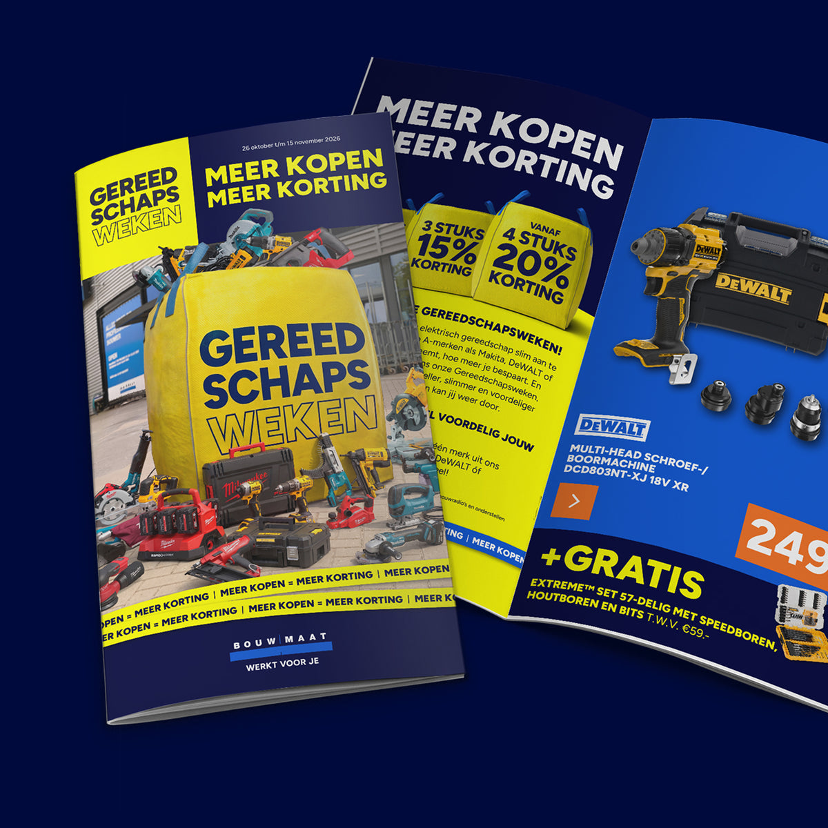 Gereedschapsweken folder met acties en aanbiedingen