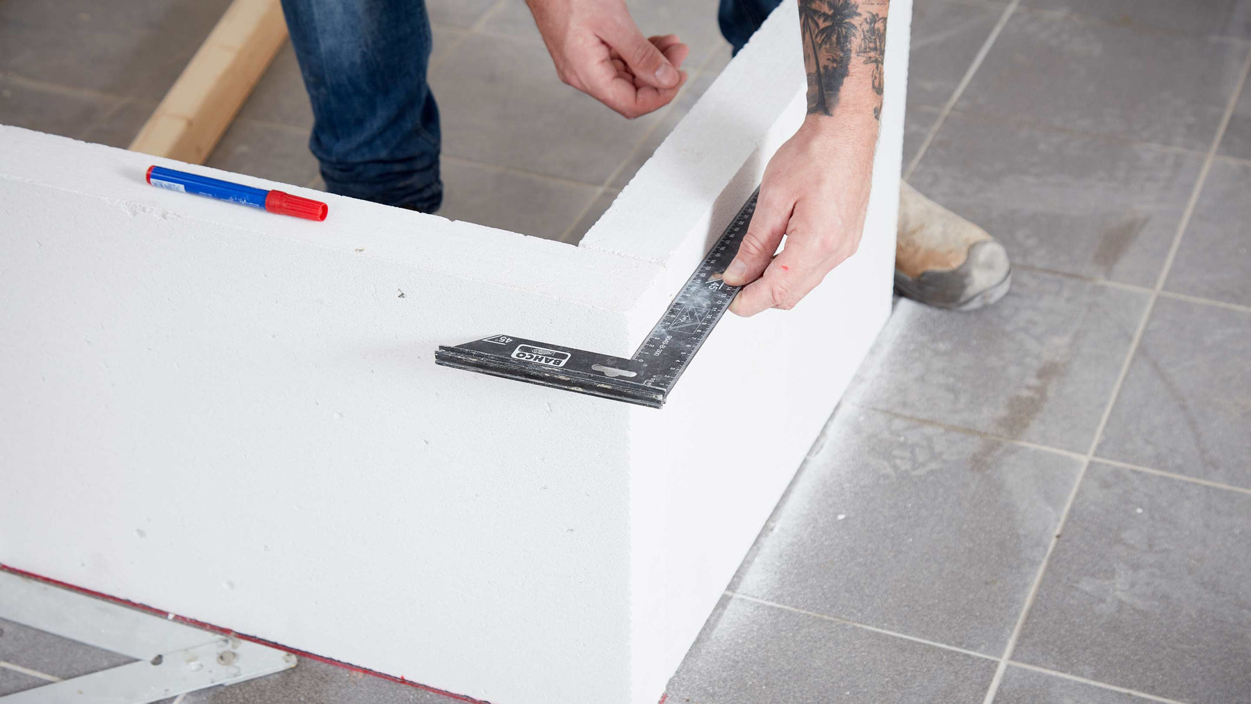 Wand bouwen met cellenbeton